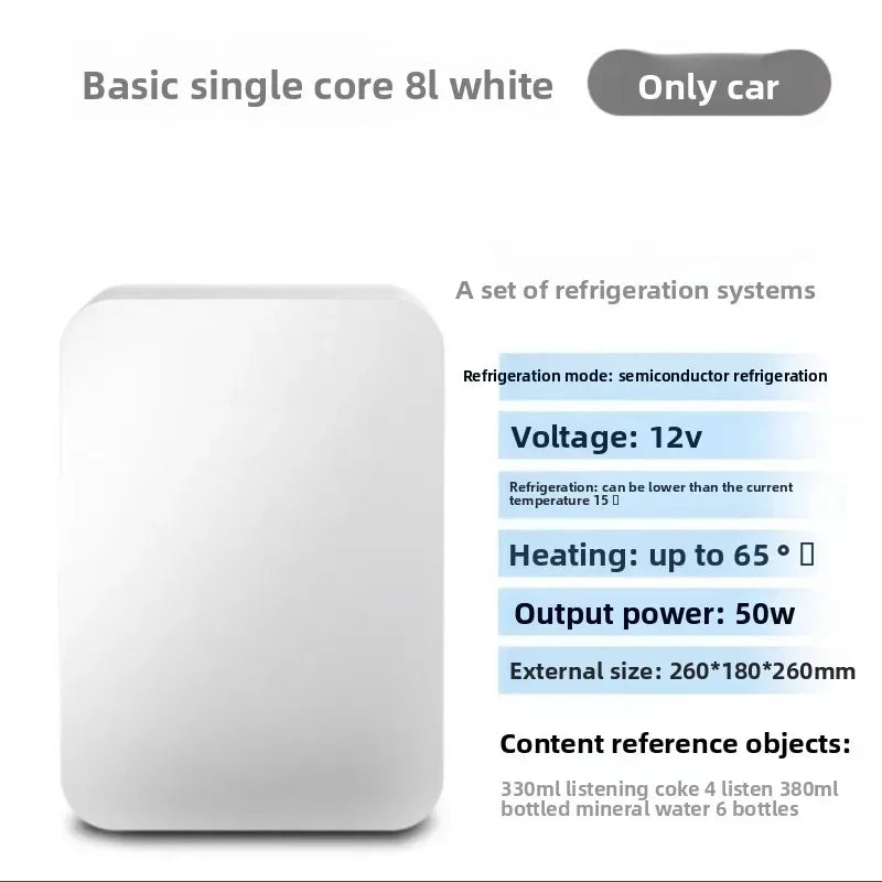 8L Portable Car Refrigerator Universal Cooler Warmer Box Mini Fridge Dual Use For RV Van Vehicle