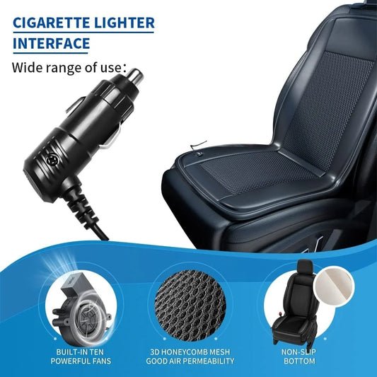 For Model Y 2017-2024 & Model 3 2017-2023 Cooling Car Seat Cushion, Front Seat Cover Summer Hair Dryer Cooling Accessories