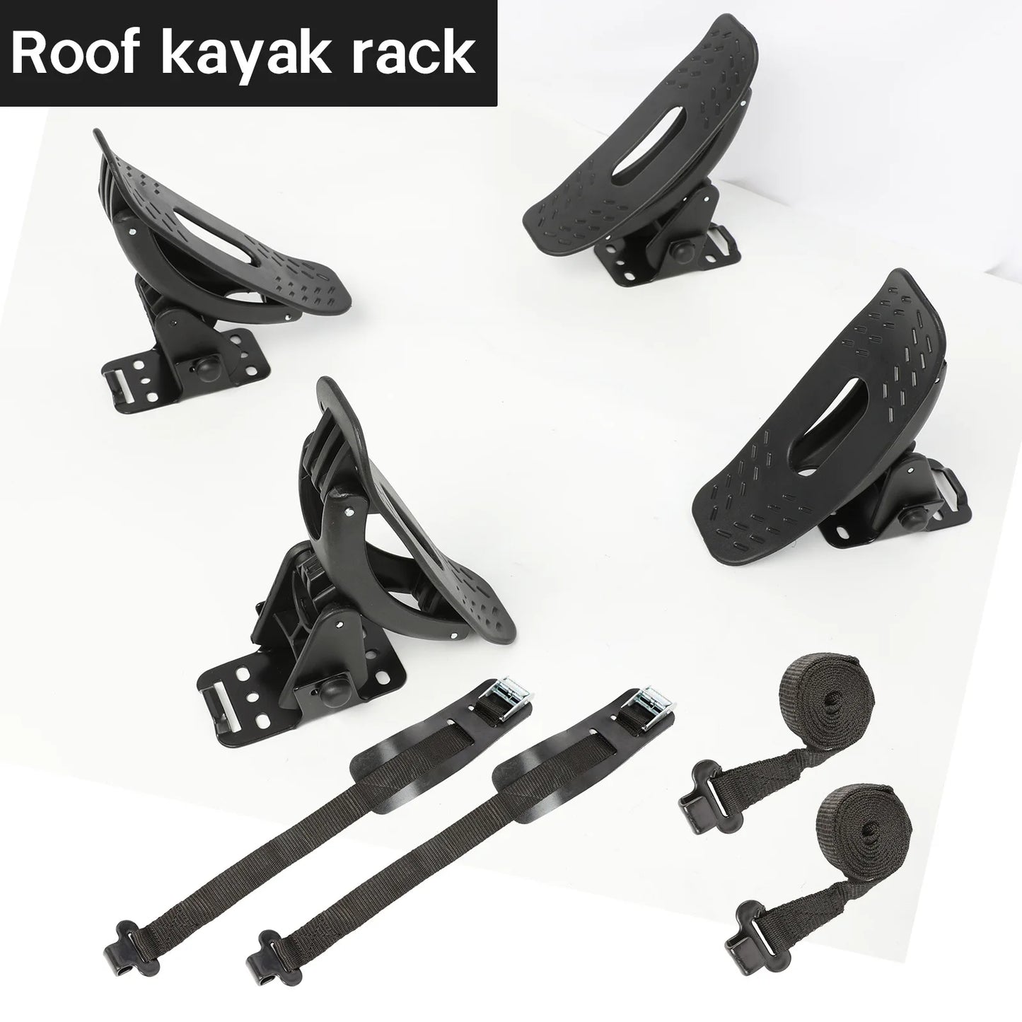 Car Roof Kayak Carrier Saddle Watercraft Roof Rack Arm Canoe Boat Carrier - Top-Mount Kayak Rack for Vehicle