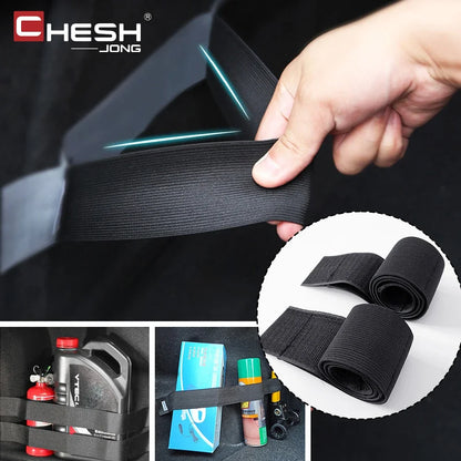 Black Car Trunk Organizer with Magic Tapes Fixing Belt Auto Interior Storage Bag for Organization