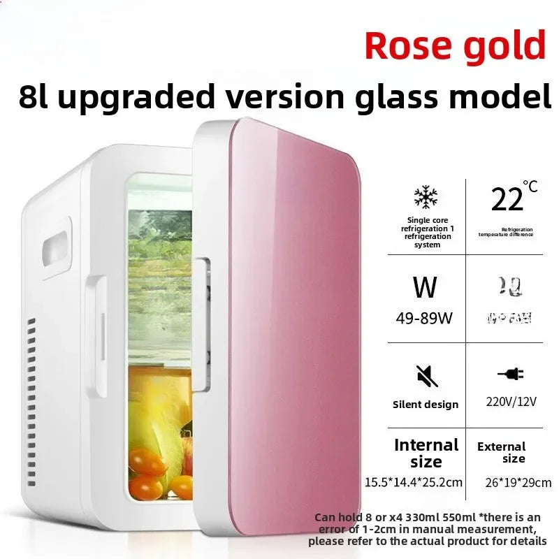 8L Portable Car Refrigerator Universal Cooler Warmer Box Mini Fridge Dual Use For RV Van Vehicle