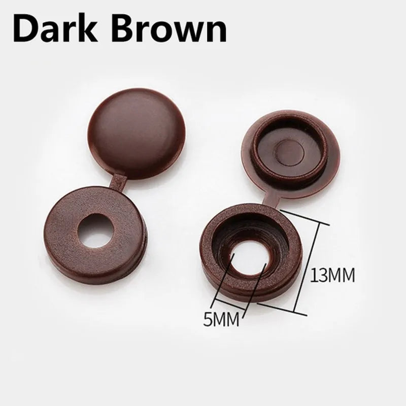 Screw Cover Cap White Black Grey Plastic One-piece Screw Cap Cover Nail Nuts Bolts Decorative Cover Screw Folding Ugly Covers
