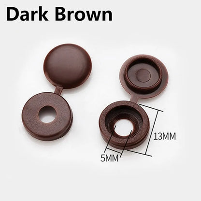 Screw Cover Cap White Black Grey Plastic One-piece Screw Cap Cover Nail Nuts Bolts Decorative Cover Screw Folding Ugly Covers