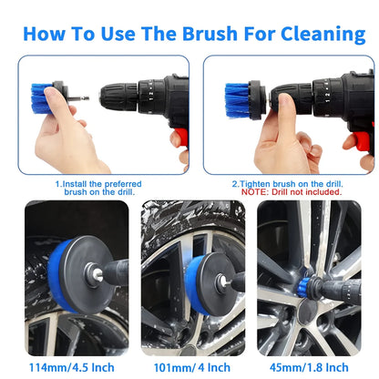 26Pcs Car Detailing Brush Set, Car Detailing Kit, Professional Car Care Kit - Car Wash Brush Kit for Interior Exterior Wheels