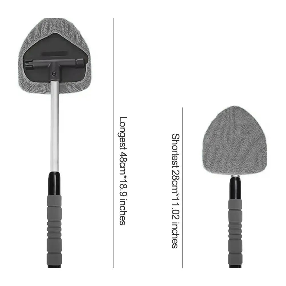 Telescopic Car Window Windshield Cleaning Brush Kit Microfiber Window Glass Cleaner Car Window Cleaner Scraping Mist Eliminator