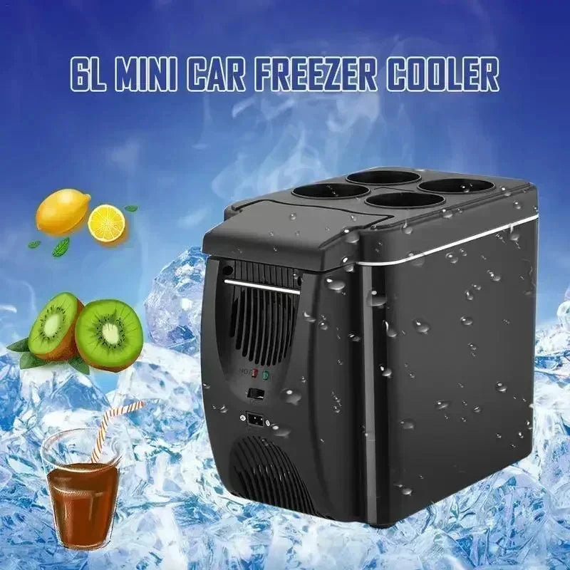 NEW 6L Portable Compact Mini Fridge 12V Car Refrigerator Freezer for Camping Traveling Electric Cool Box Summer Outdoor Fridge