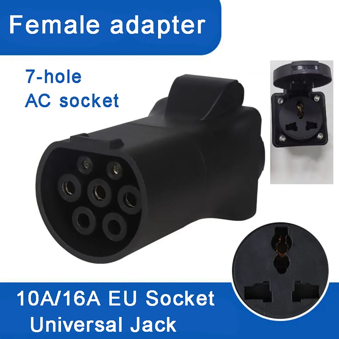 75Ω 470Ω 2KΩ 2.7KΩ V2L Type 2 Female to EU Schuko / Universal Socket EV Car Discharge Converter Adapter New Energy Vehicle Plug
