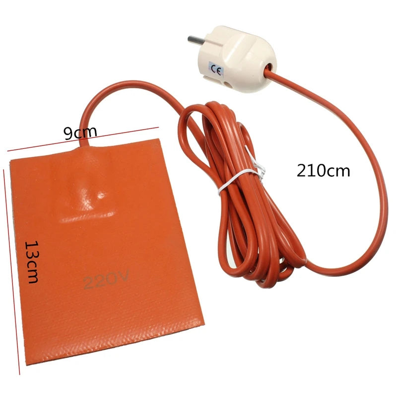 250W Car Tank Heater Pad Engine Oil Pan Sump Tank Mats Heating Silicone Pads For Auto Fuel Heaters Wear Protect With EU Plug