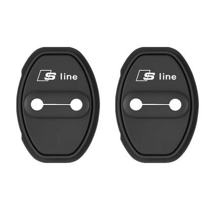 2/4PCS Silicone Car Door Lock Cover Door Stopper Protector For Audi SLINE A4 B8 B6 B9 B7 A3 8P 8V 8L A6 C7 C6 C5 Q5 A5 Q7 A1 Q3