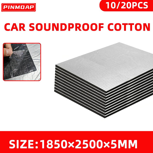 10/20PCS 5MM Car Soundproof Cotton Thick Shock Absorption Noise Reduction Waterproof Heat Insulation Durable Auto Parts