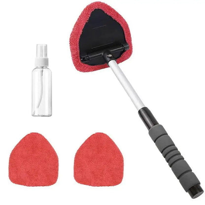 Telescopic Car Window Windshield Cleaning Brush Kit Microfiber Window Glass Cleaner Car Window Cleaner Scraping Mist Eliminator