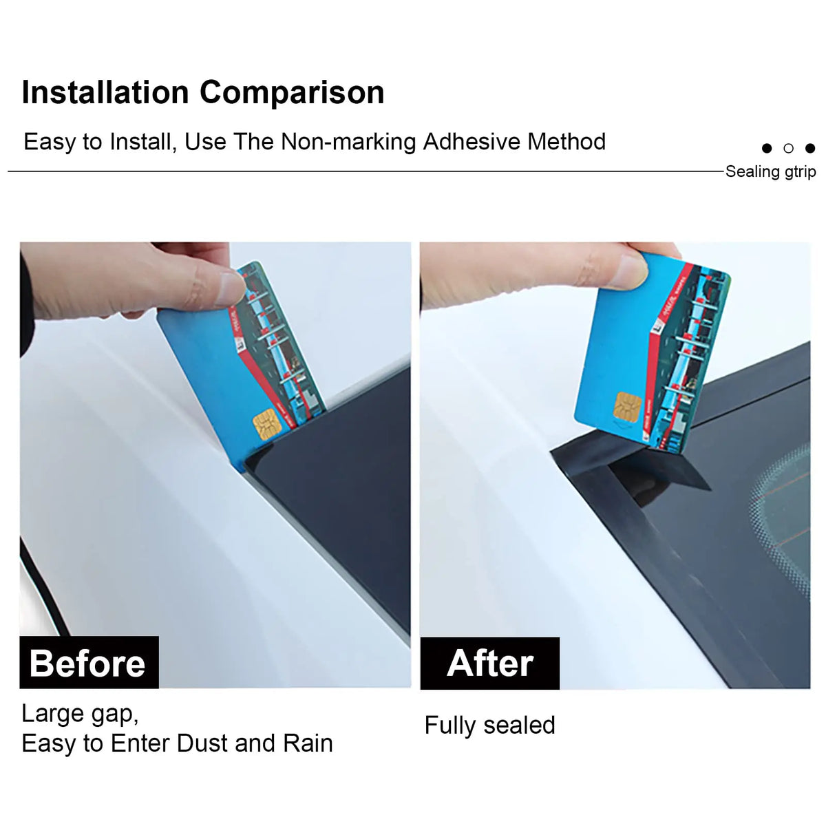 Car T-type Sealing Strip Front Windshield Skylight Window Top Dust and Waterproof Strip Car Roof Skylight Seal Protection Strip