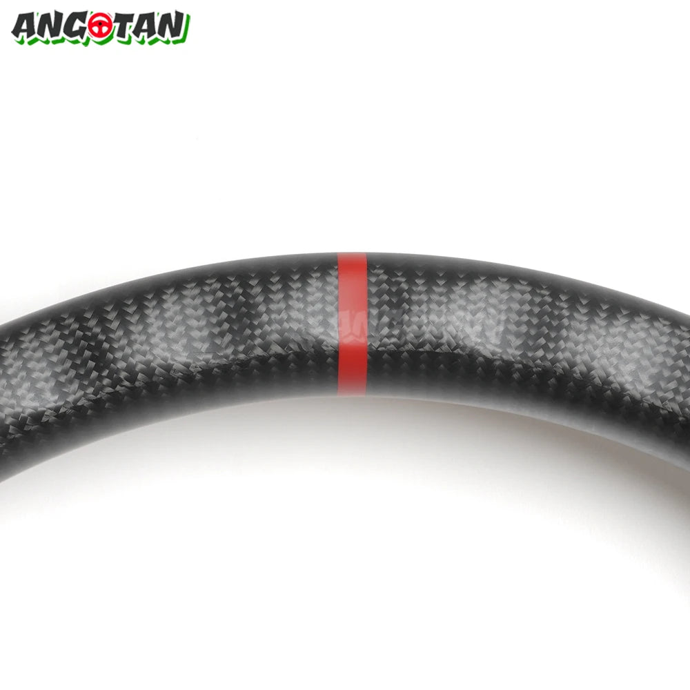 Heated Matte Carbon Fiber Perforated Steering Wheel For Dodge Ram 1500 TRX 2019 2020 2021 2022 2023 2024 Racing Wheel