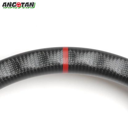 Heated Matte Carbon Fiber Perforated Steering Wheel For Dodge Ram 1500 TRX 2019 2020 2021 2022 2023 2024 Racing Wheel