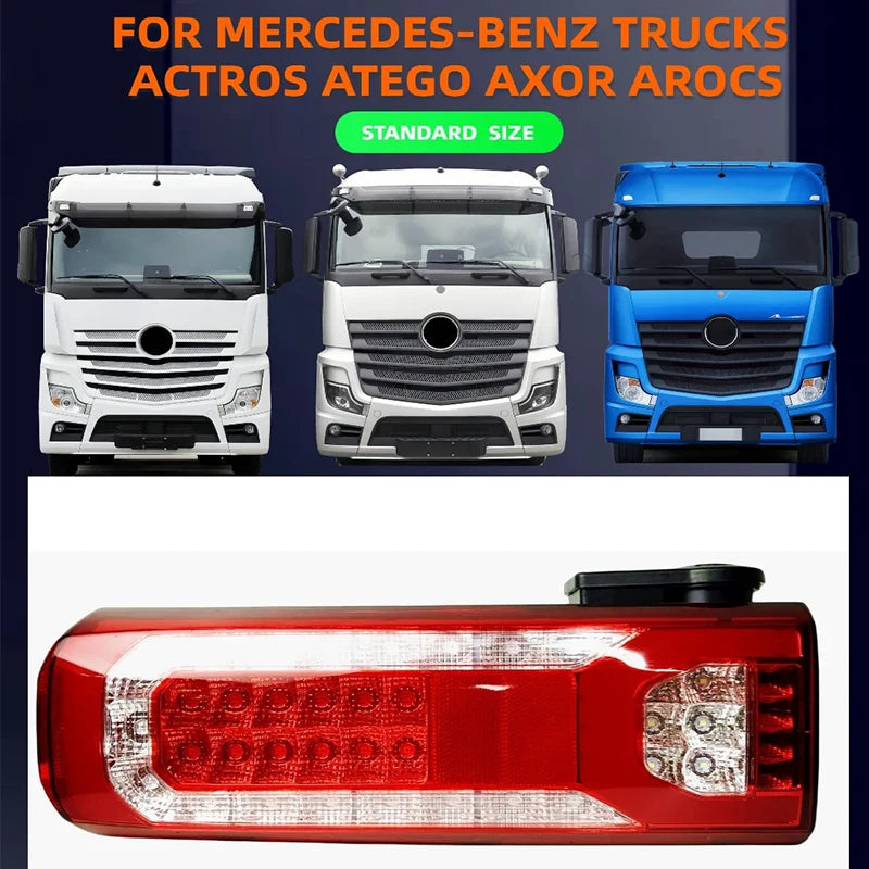 For Mercedes Truck ACTROS MP4 MP5 LED Rear Tail Light 24V Truck Reverse Trailer Bumper Brake Lorry Taillight Warning Stop Lamp