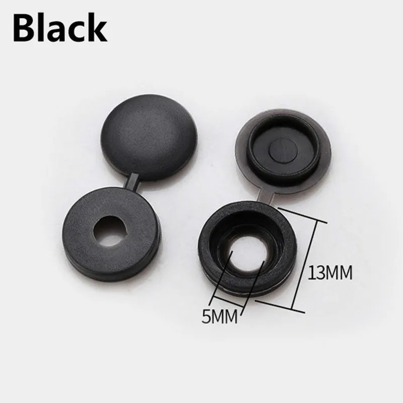 Screw Cover Cap White Black Grey Plastic One-piece Screw Cap Cover Nail Nuts Bolts Decorative Cover Screw Folding Ugly Covers