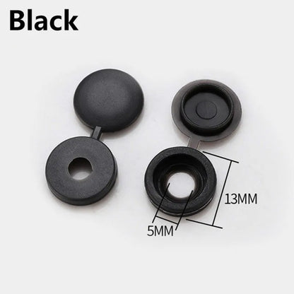 Screw Cover Cap White Black Grey Plastic One-piece Screw Cap Cover Nail Nuts Bolts Decorative Cover Screw Folding Ugly Covers