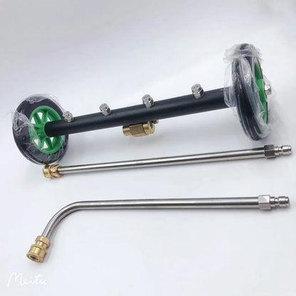 5000PSI car chassis high pressure washer 16 inch electric car washing locomotive bottom water broom with 2 extension rods