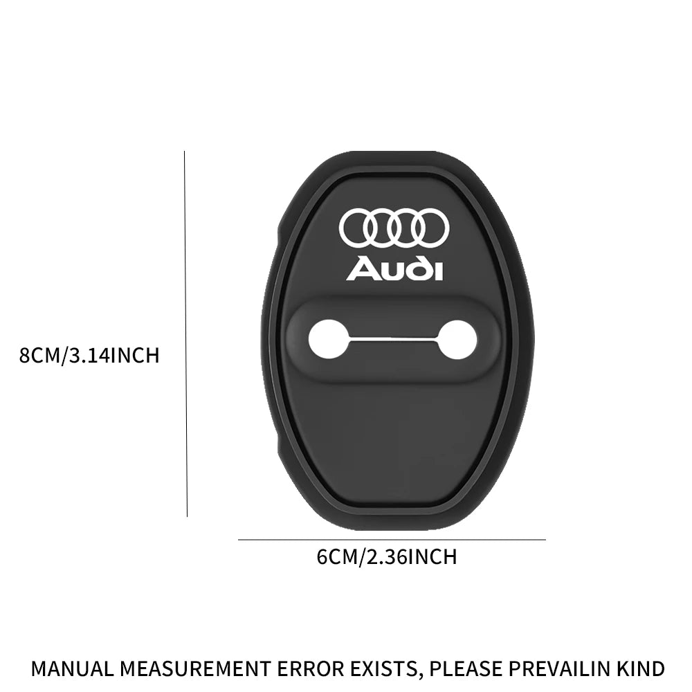 2/4PCS Silicone Car Door Lock Cover Door Stopper Protector For Audi SLINE A4 B8 B6 B9 B7 A3 8P 8V 8L A6 C7 C6 C5 Q5 A5 Q7 A1 Q3