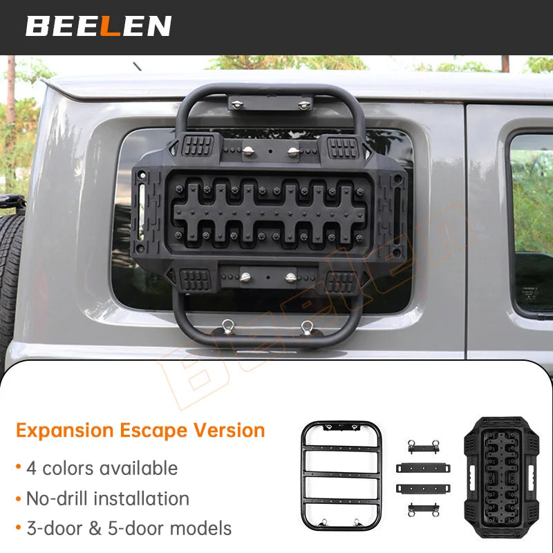 Off-Road Recovery Traction Boards + Window Ladder Brackets For Suzuki Jimny JB64 JB74W 2019-2023 Mud Sand Self Rescue Anti-Skid