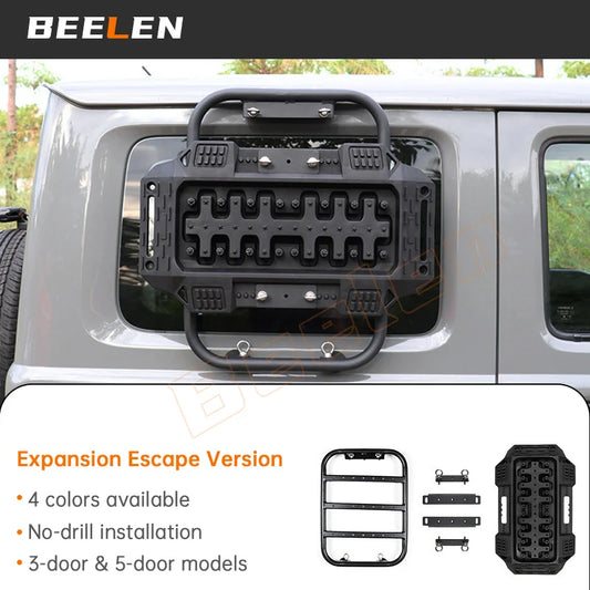 Off-Road Recovery Traction Boards + Window Ladder Brackets For Suzuki Jimny JB64 JB74W 2019-2023 Mud Sand Self Rescue Anti-Skid