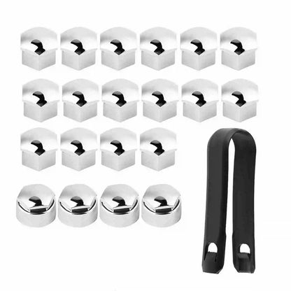 16pcs 17mm Nut Car Wheel Auto Hub Screw Protection Antitheft Cover Cap