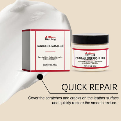 Rayhong 60ml Leather Filling Paste for Car Seat Scratch Repair, Sofa Leather Damage Refurbishment Repair Paste