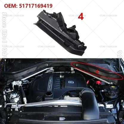 For 2007-2014 BMW X5 X6 E70 E71 Partition Panel Engine Compartment 51717169421 51717169422 51717169419 51757171791 64316945583