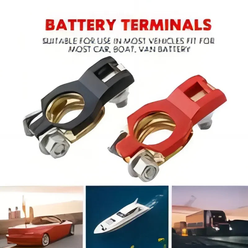 2 PCS Auto Battery Terminal Clamp Connectors High Quality Storage Battery Parts Battery Top Post Cable Terminal Clamp Set