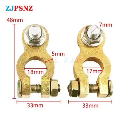 Car Battery Terminal Top Quick Post Terminals Wire Cable Clamp Terminal Positive Negative Electric Automotive Connector 12V 24V