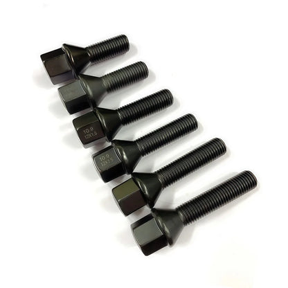5pcs M12x1.25 Extra Long Wheel Lug Bolts Hub Screws Cone Seat Hex 17mm Thread Lenght 26/28/35/40/45/50/55/60mm