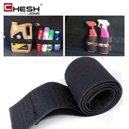 Black Car Trunk Organizer with Magic Tapes Fixing Belt Auto Interior Storage Bag for Organization