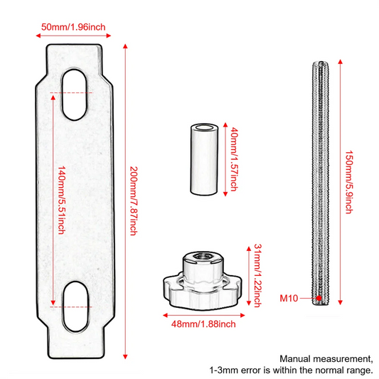 4X Traction Board KIT, Easy-To-Install Recovery Board Mount, Safety Traction Board Mount, Universal