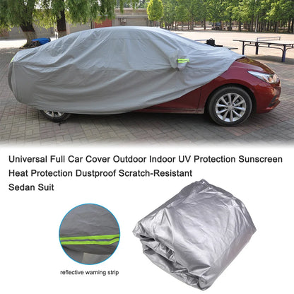 Universal Full Car Cover Indoor Outdoor Sunscreen Heat Sun UV Protection Dustproof Anti-UV Scratch-Resistant Sedan Car Styling