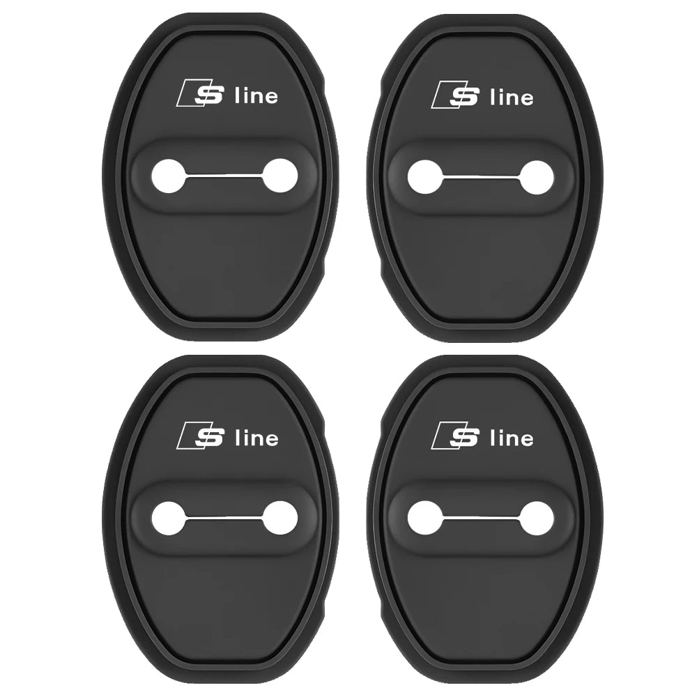 2/4PCS Silicone Car Door Lock Cover Door Stopper Protector For Audi SLINE A4 B8 B6 B9 B7 A3 8P 8V 8L A6 C7 C6 C5 Q5 A5 Q7 A1 Q3