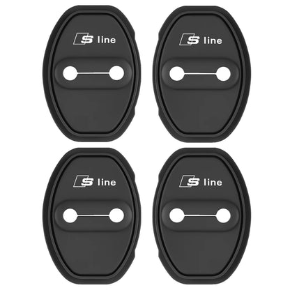2/4PCS Silicone Car Door Lock Cover Door Stopper Protector For Audi SLINE A4 B8 B6 B9 B7 A3 8P 8V 8L A6 C7 C6 C5 Q5 A5 Q7 A1 Q3