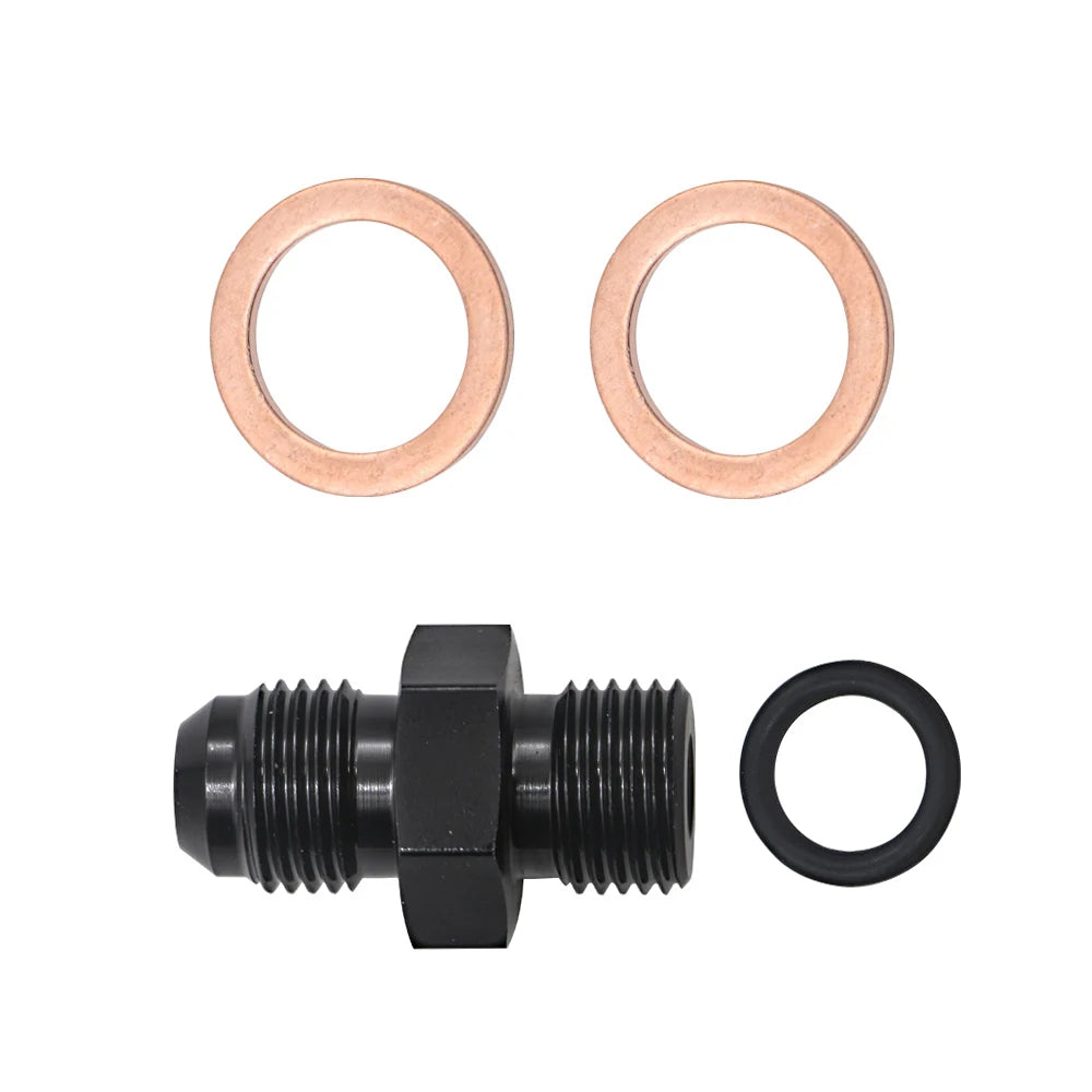 Black Braided Fuel Line Hose with 6AN Tube Adapter Fitting for Honda Civic EK B/D Series 1988-2000
