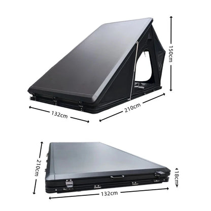 4x4x0cm Hard Roof Top , Waterproof Aluminum Rooftop Tent Outdoor Camping