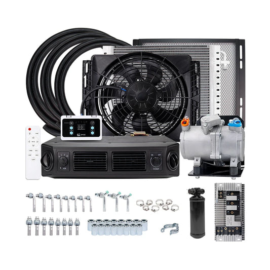 Universal Automotive Auto Electric Air Conditioning Compressor 12V 24V for Car Van Street Rod Hot Classic A/C Conditioner