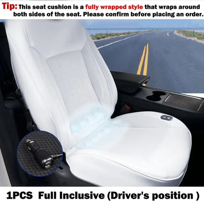 For Model Y 2017-2024 & Model 3 2017-2023 Cooling Car Seat Cushion, Front Seat Cover Summer Hair Dryer Cooling Accessories
