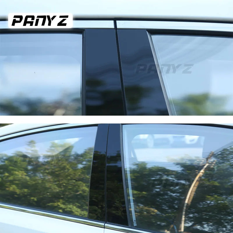 10Pcs Car Pillar Posts Door Window Trim Decal Cover for Mazda 3 Axela 2014 2015 2016 2017 2018 Exterior Parts BC Column Sticker