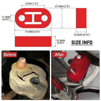 VR - Polyurethane Exhaust/Muffler SHORT HANGERS 4pcs/lot Universal Muffler Hangers Red or Blue VR8952