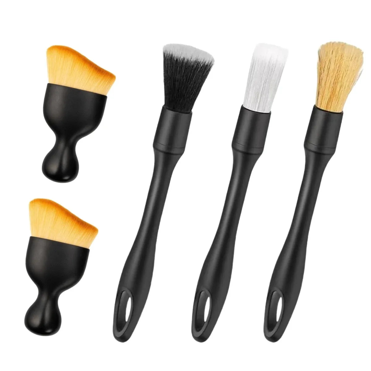 5-1PCS Car Detailing Brush Set Auto Interior Cleaning Tools Air Conditioning Vent Cleaner Crevis Sweep Dust Duster Car Wash Kit