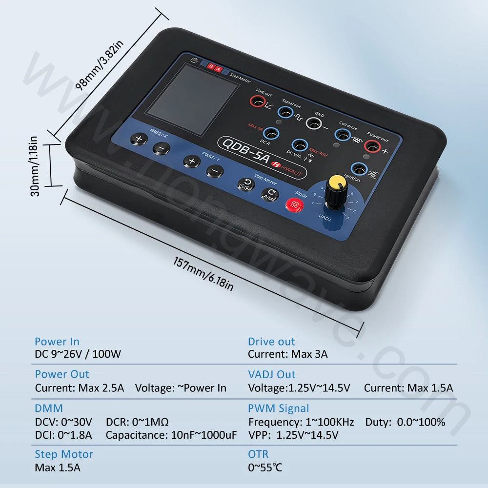 QDB4A QDB-5A Car Sensor Tester Oscilloscope PWM Drive Multimeter Ignition Injector Simulator Step Motor Driver Diagnostic Tool